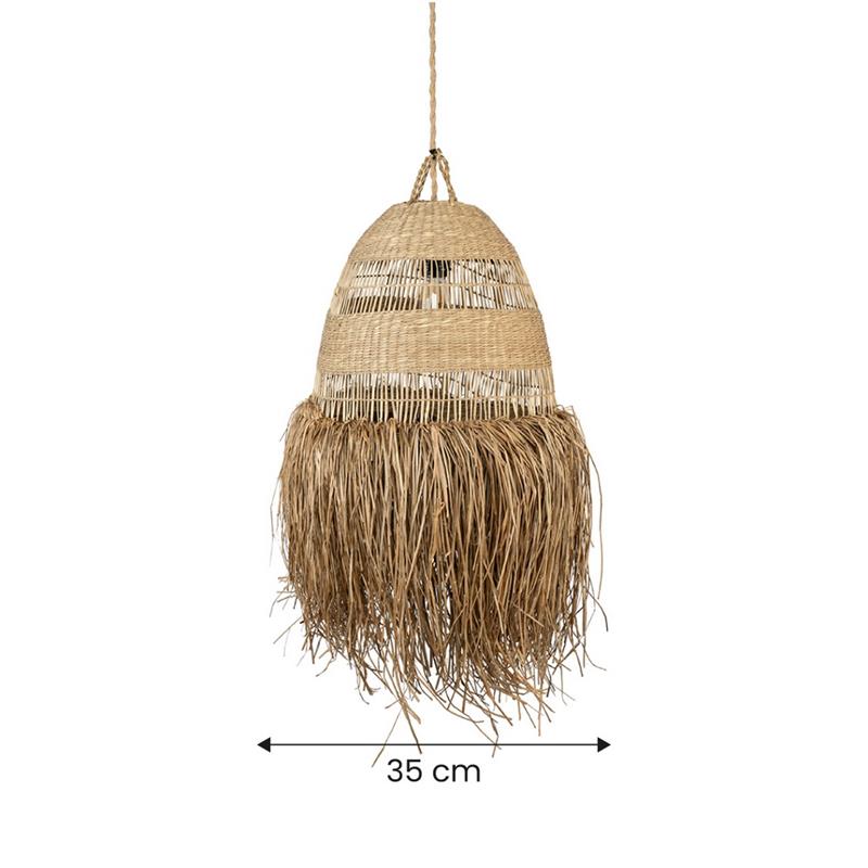 PARALUME FORMA SVASATA FRANGE  IN SEAGRASS NATURALE D. 35