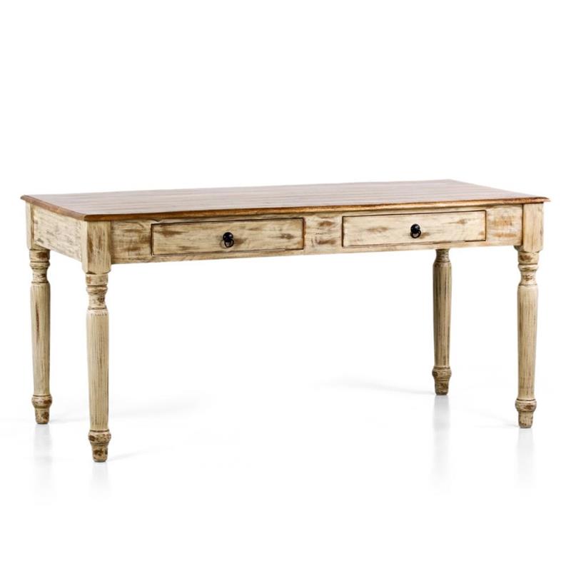 SALENTO TAVOLO 2/C MANGO 160X80X78CM BIANCO DEK