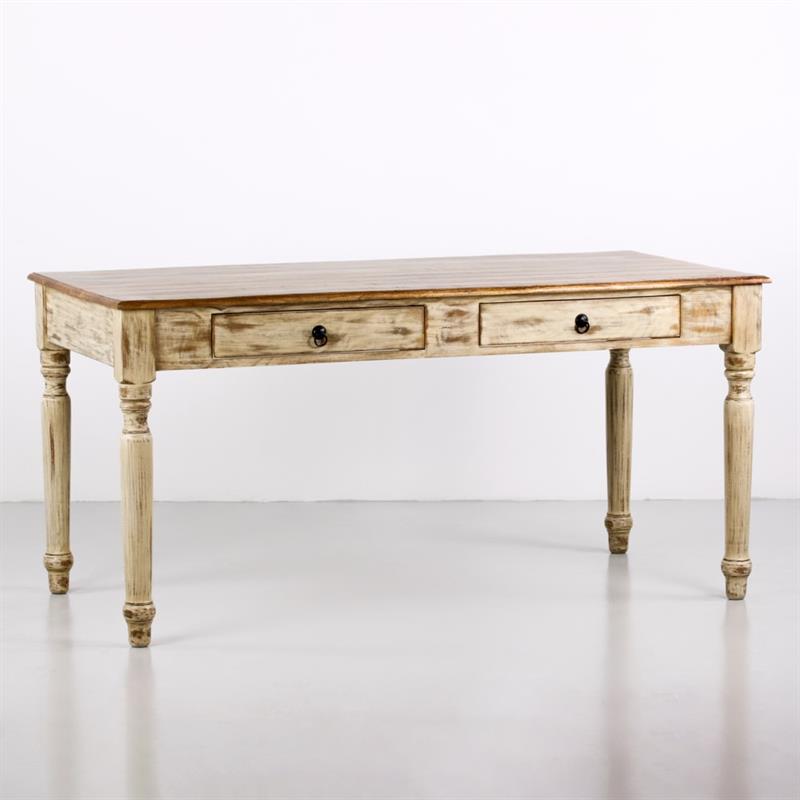 SALENTO TAVOLO 2/C MANGO 160X80X78CM BIANCO DEK