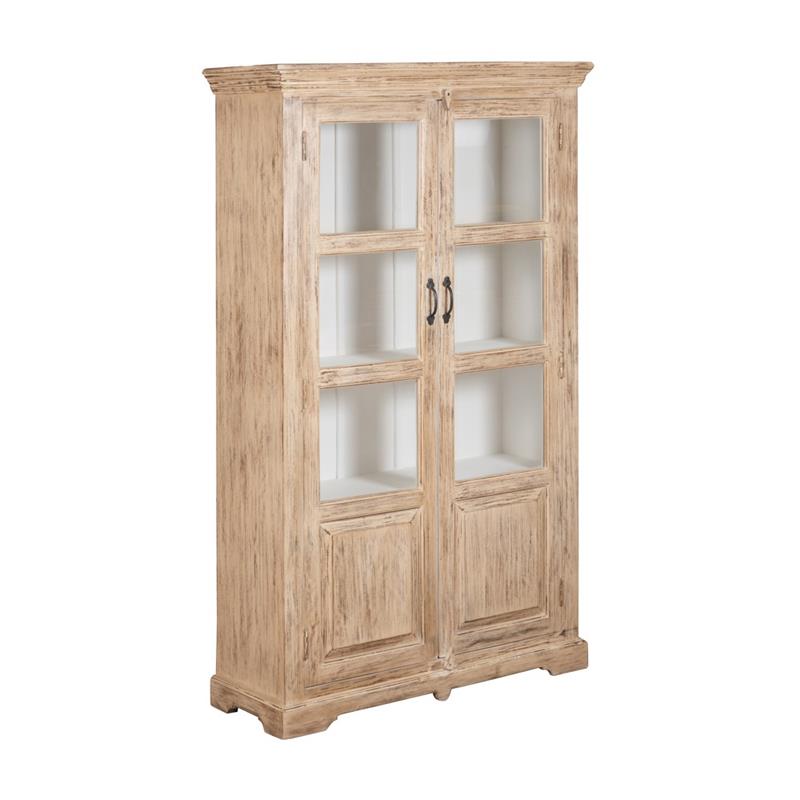 SALENTO VETRINA MANGO 2 ANTE 105X40X180CM BIANCO DEK