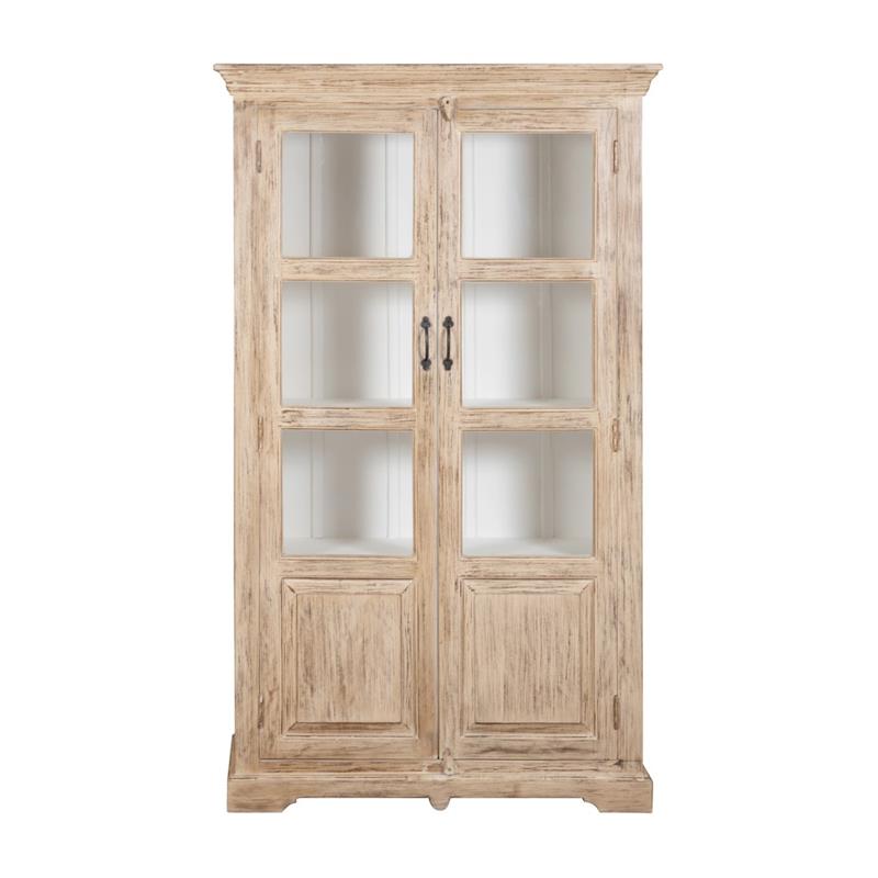 SALENTO VETRINA MANGO 2 ANTE 105X40X180CM BIANCO DEK