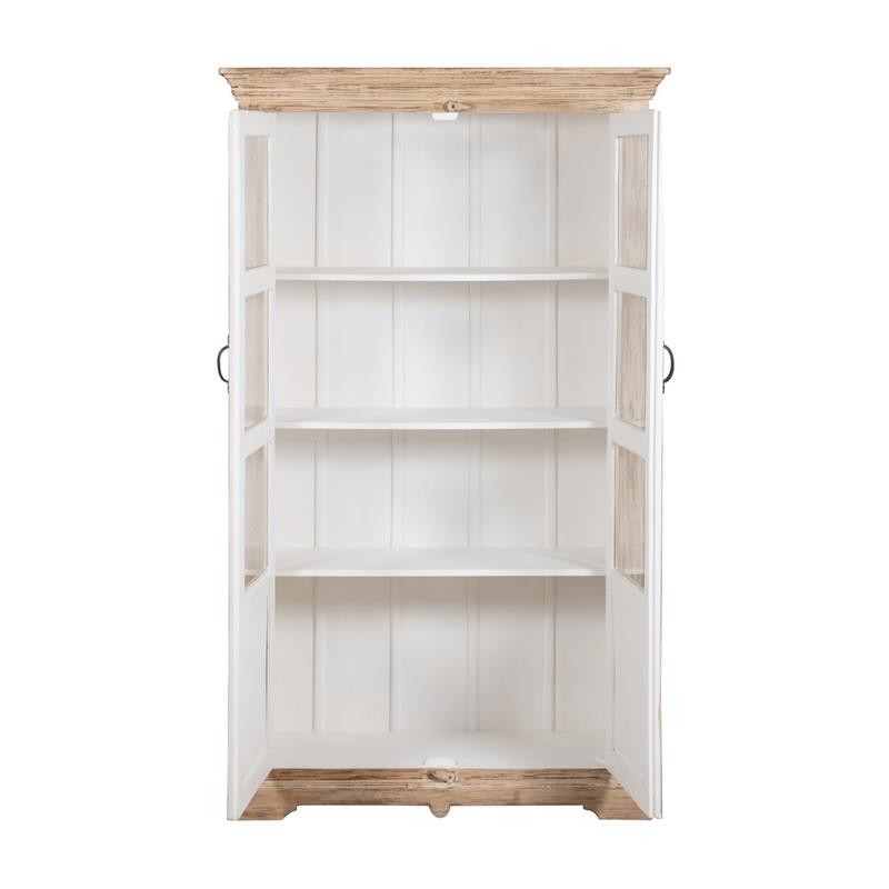 SALENTO VETRINA MANGO 2 ANTE 105X40X180CM BIANCO DEK
