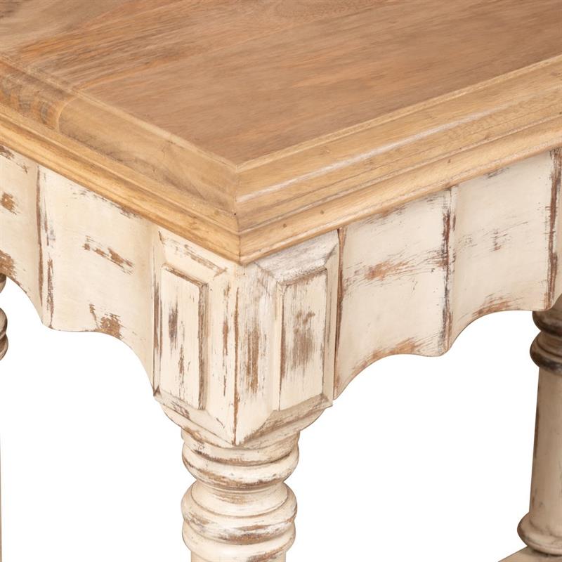 CONSOLLE ORIENTALE DECAPATA FINITURA BIANCA 235X45X90