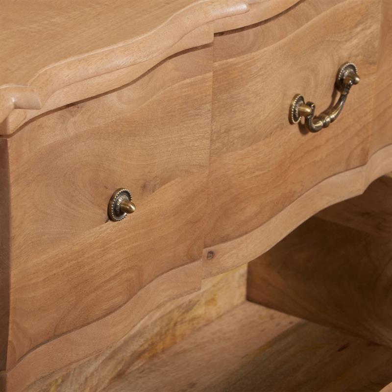 PARIS CASSETTIERA 3/CASSETTONI MANGO NATURAL 124X50X89CM
