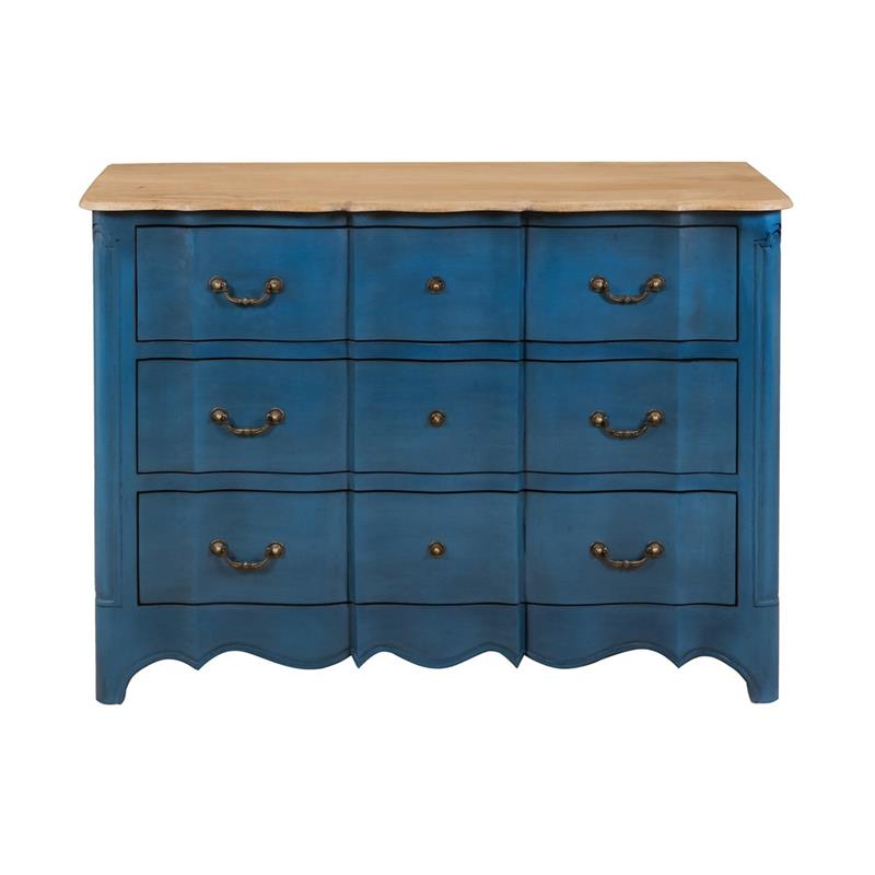 PARIS CASSETTIERA 3/CASSETTONI MANGO BLU 124X50X89CM