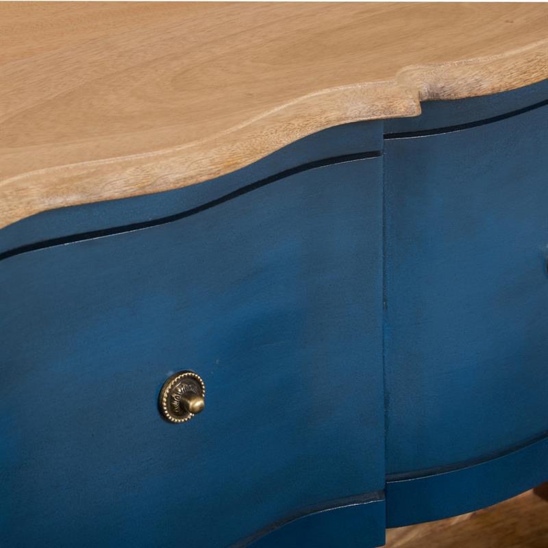 PARIS CASSETTIERA 3/CASSETTONI MANGO BLU 124X50X89CM