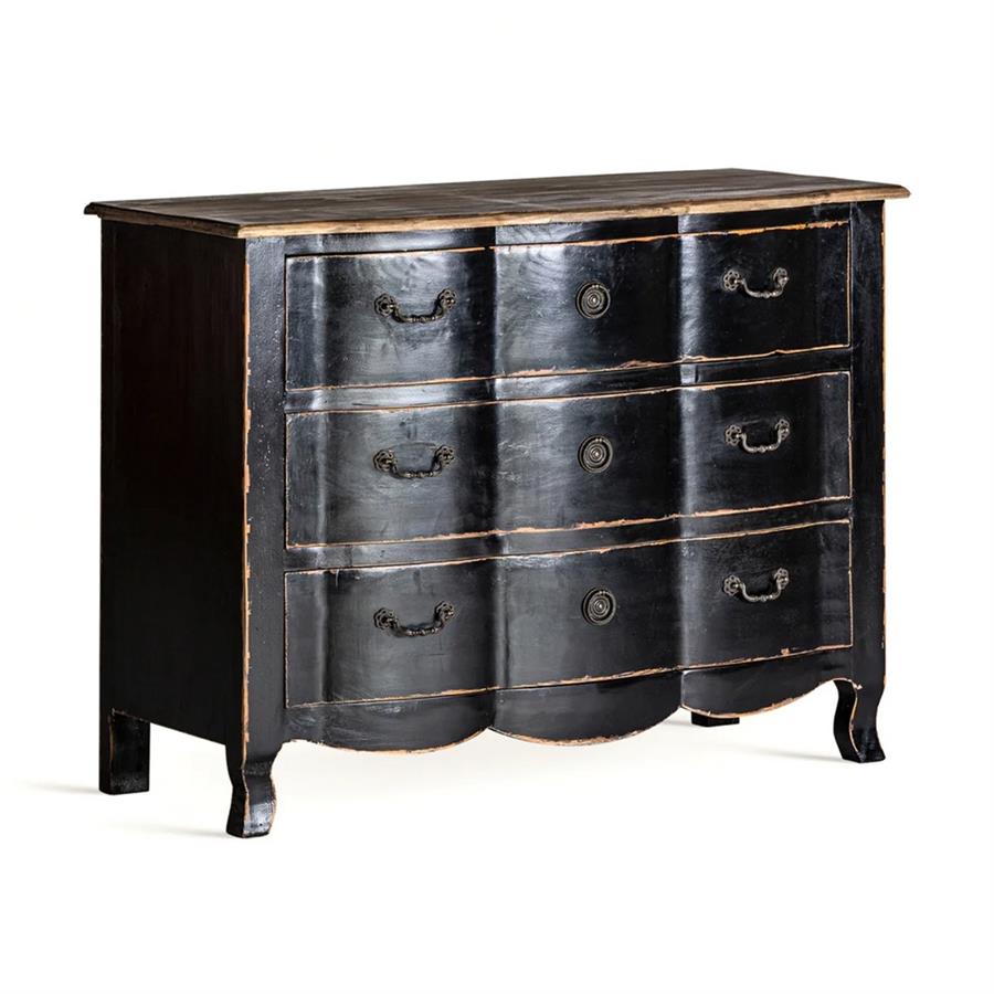 BOVARY CASSETTIERA 3/C NERA 110X48X85