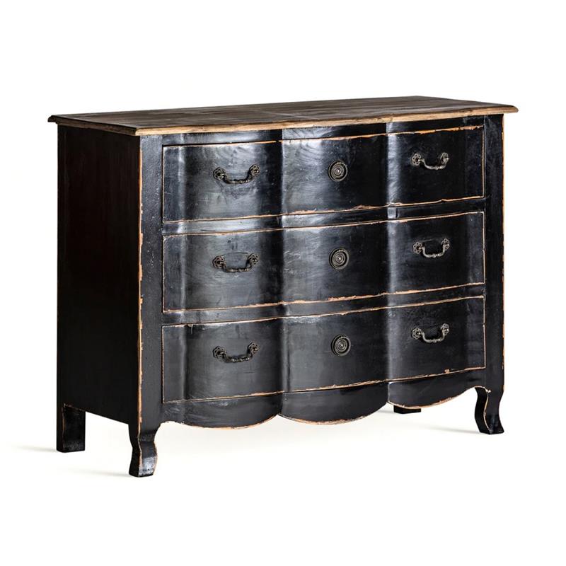 BOVARY CASSETTIERA 3/C NERA 110X48X85