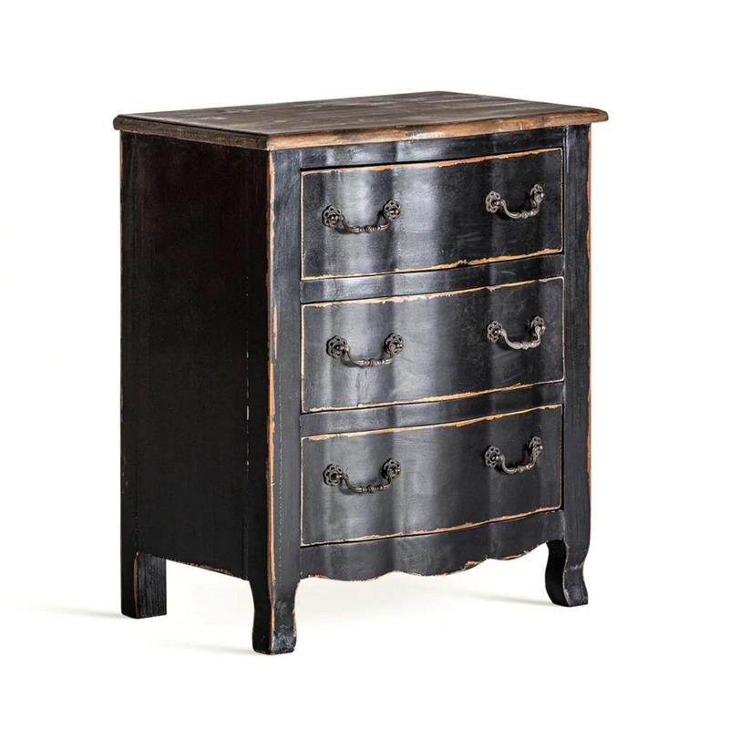 BOVARY CASSETTIERA 3/C NERA 60X40X70