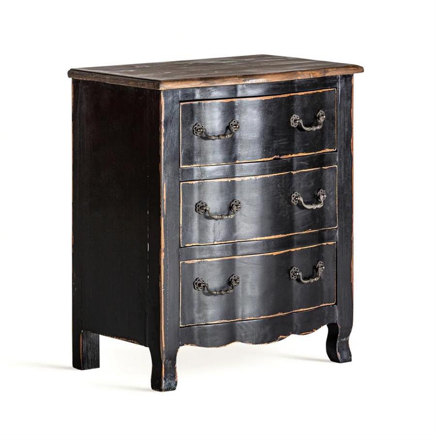 BOVARY CASSETTIERA 3/C NERA 60X40X70
