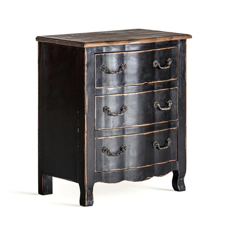 BOVARY CASSETTIERA 3/C NERA 60X40X70