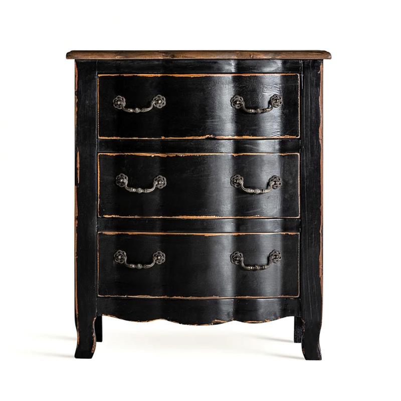 BOVARY CASSETTIERA 3/C NERA 60X40X70