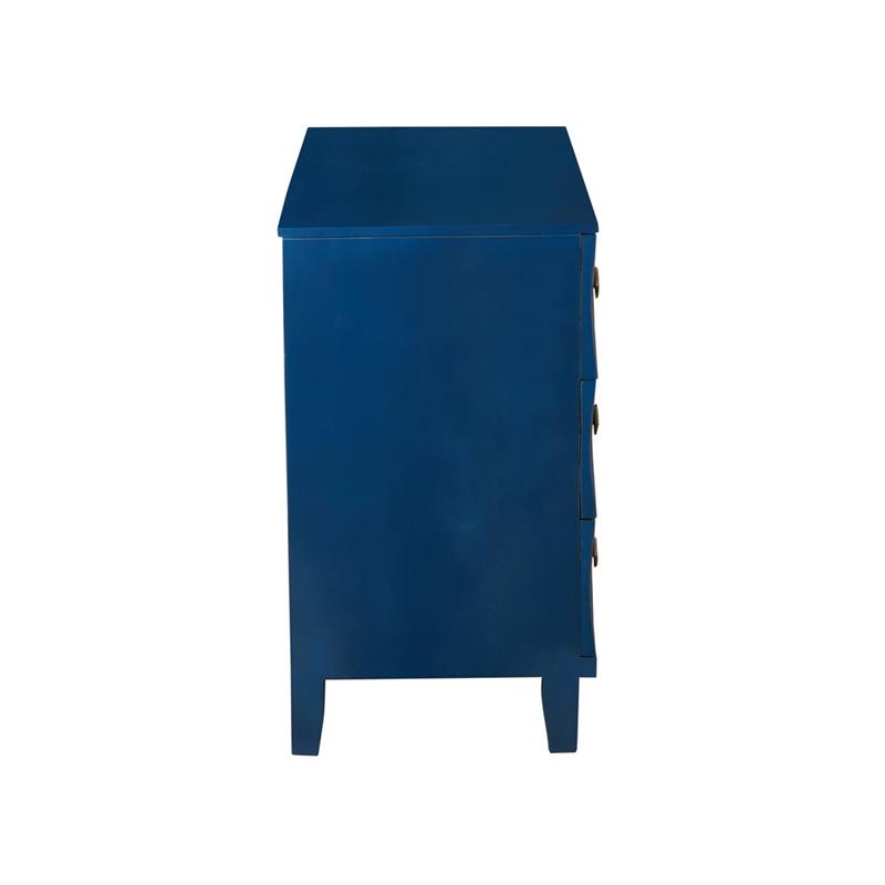 BOVARY CASSETTIERA 3/C INTARSIO BLU 110X48X85