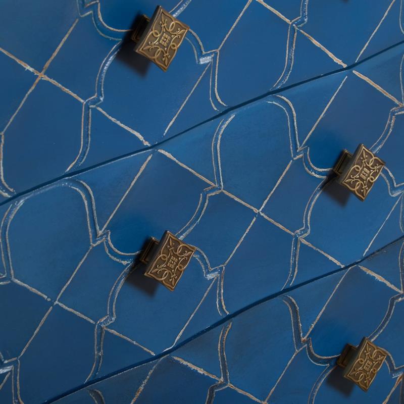 BOVARY CASSETTIERA 3/C INTARSIO BLU 60X40X70