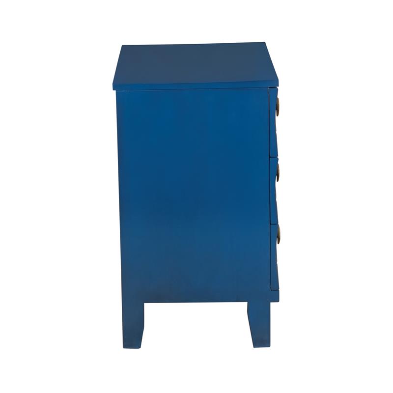 BOVARY CASSETTIERA 3/C INTARSIO BLU 60X40X70