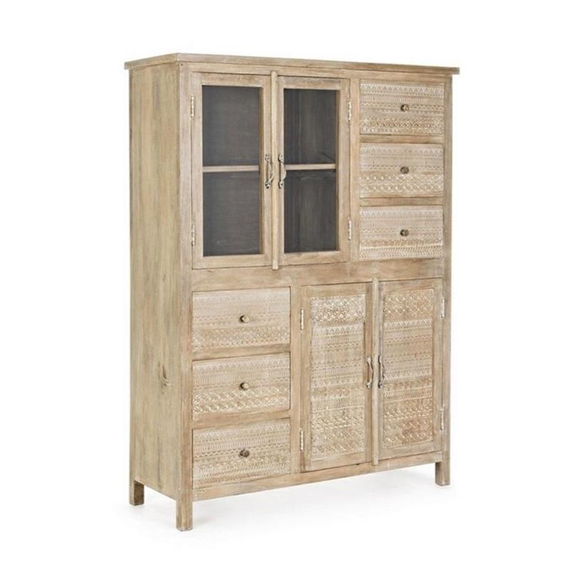 ALMIRA CREDENZA 6/C 4/A INTARSI BIANCHI 110X40X150