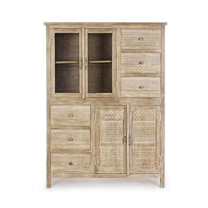 ALMIRA CREDENZA 6/C 4/A INTARSI BIANCHI 110X40X150