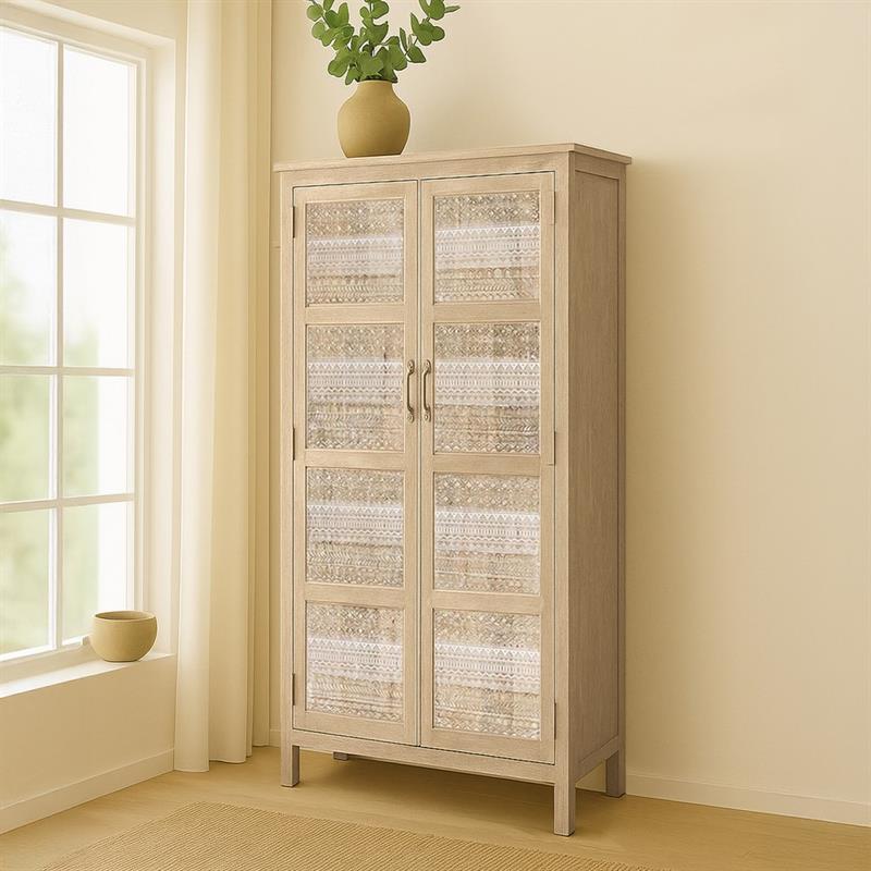 ALMIRA MOBILE 2/A INTARSI BIANCHI  88X40X178