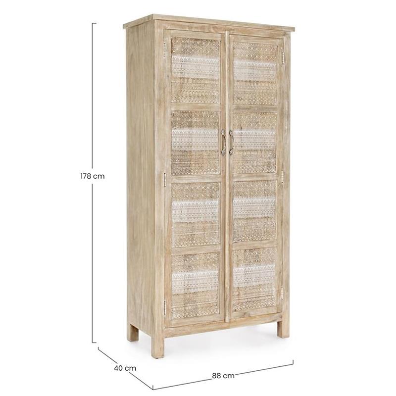 ALMIRA MOBILE 2/A INTARSI BIANCHI  88X40X178