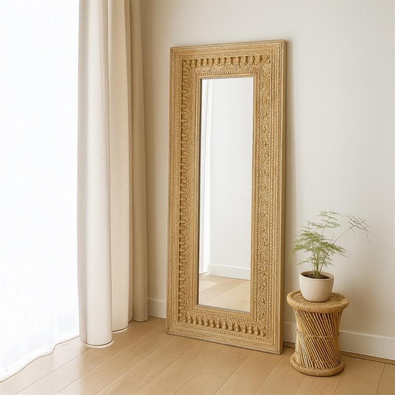 INDI CORNICE SPECCHIO SCOLPITO 90X16X150