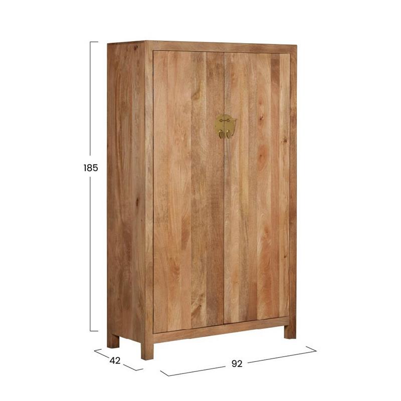 NEELAM ARMADIO NATURAL 2/A E 4 CASSETTI INTERNI 120X50X200CM