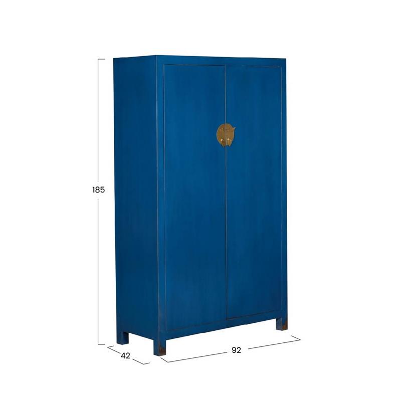 NEELAM ARMADIO BLU 2/A E 4 CASSETTI INTERNI 120X50X200CM