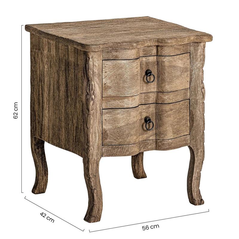 BOVARY COMODINO 2/C 56X42X62