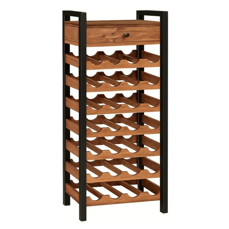 CANTINETTA PORTABOTTIGLIE PROFILO NERO 56,5X25,5X130