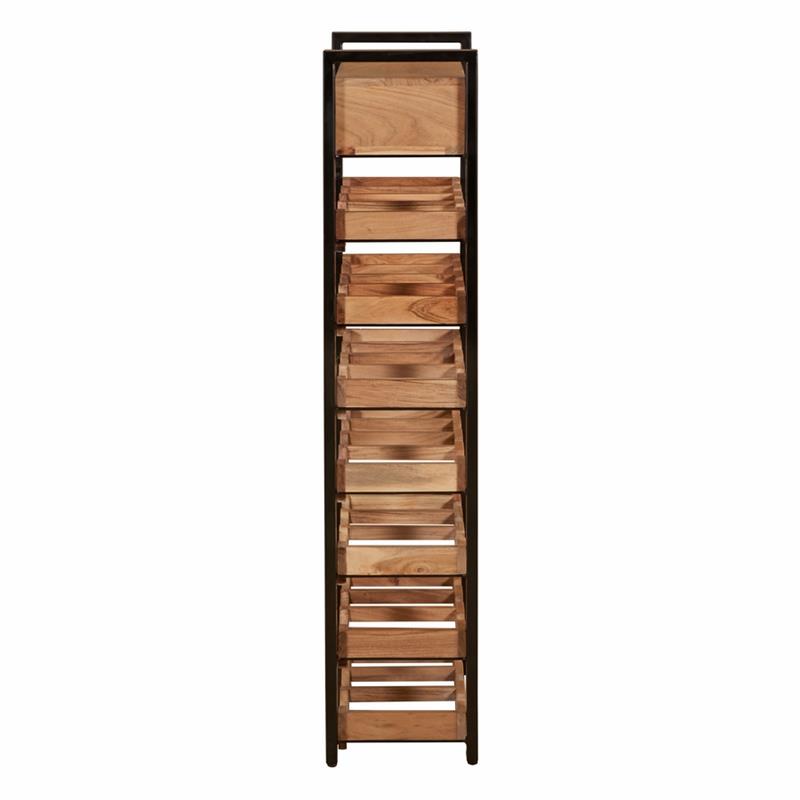 CANTINETTA PORTABOTTIGLIE PROFILO NERO 56,5X25,5X130