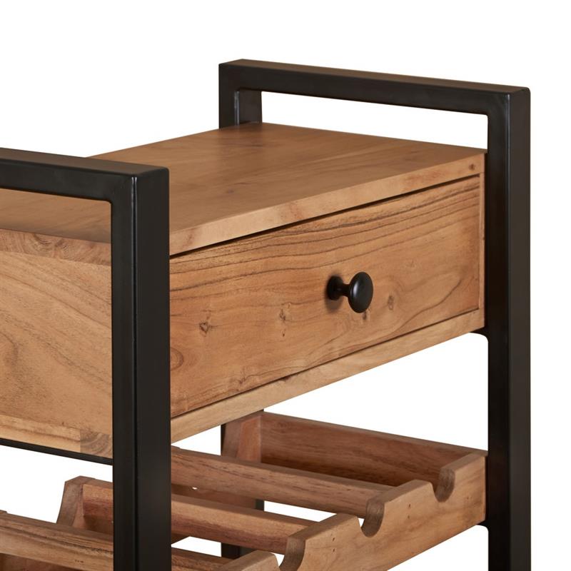 CANTINETTA PORTABOTTIGLIE PROFILO NERO 56,5X25,5X130