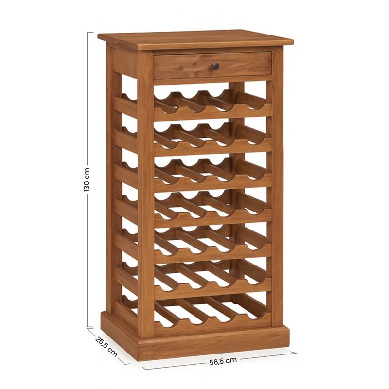 CANTINETTA PORTABOTTIGLIE IN MANGO NATURAL 56,5X25,5X130