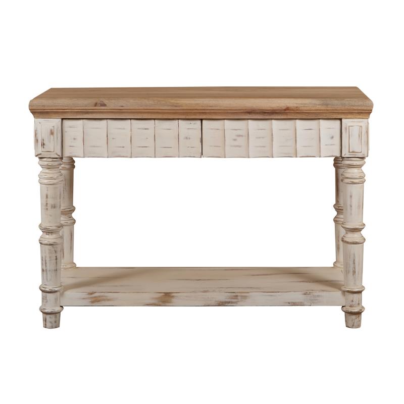 CONSOLLE ORIENTALE DECAPATA FINITURA BIANCA 115X45X80