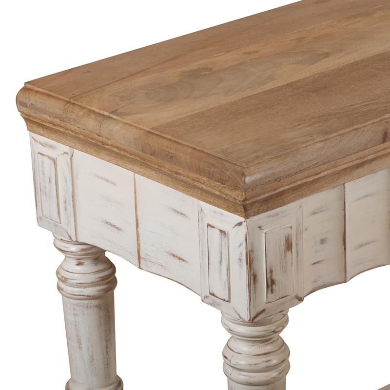 CONSOLLE ORIENTALE DECAPATA FINITURA BIANCA 115X45X80