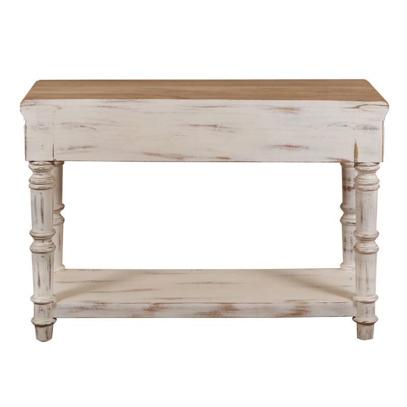 CONSOLLE ORIENTALE DECAPATA FINITURA BIANCA 115X45X80