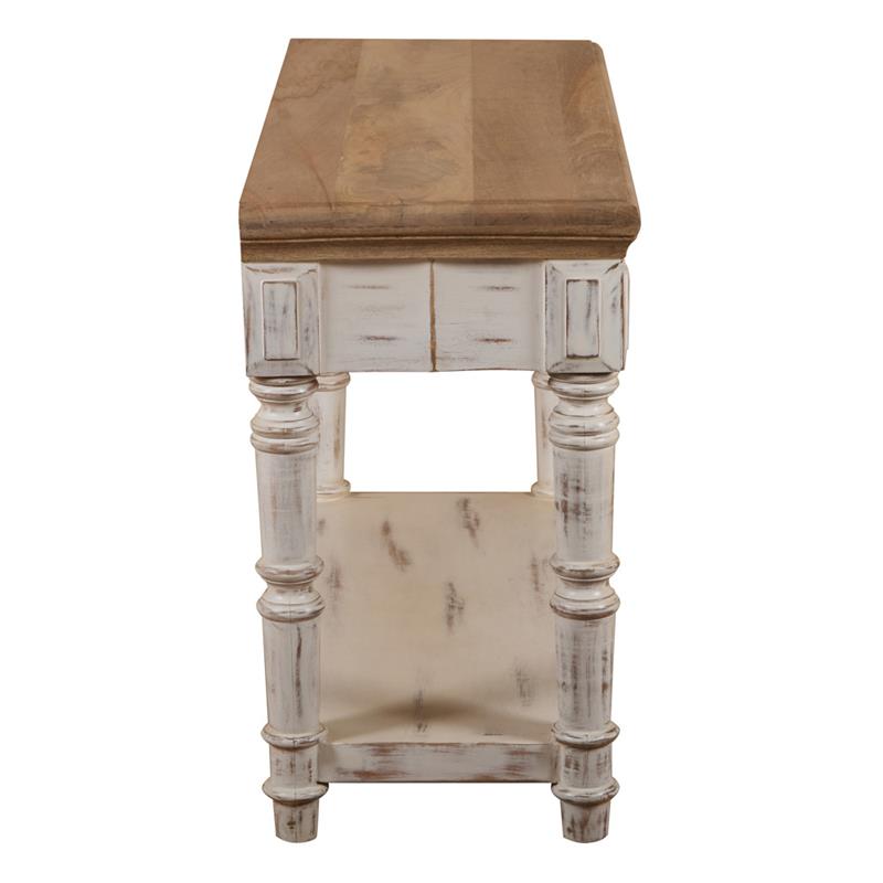 CONSOLLE ORIENTALE DECAPATA FINITURA BIANCA 115X45X80