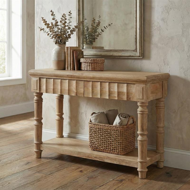 CONSOLLE ORIENTALE FINITURA NATURAL 115X45X80