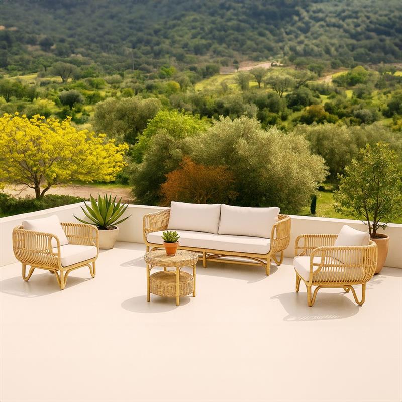 MILES 2 POLTRONE + DIVANO 2/POSTI 210X81X74CM