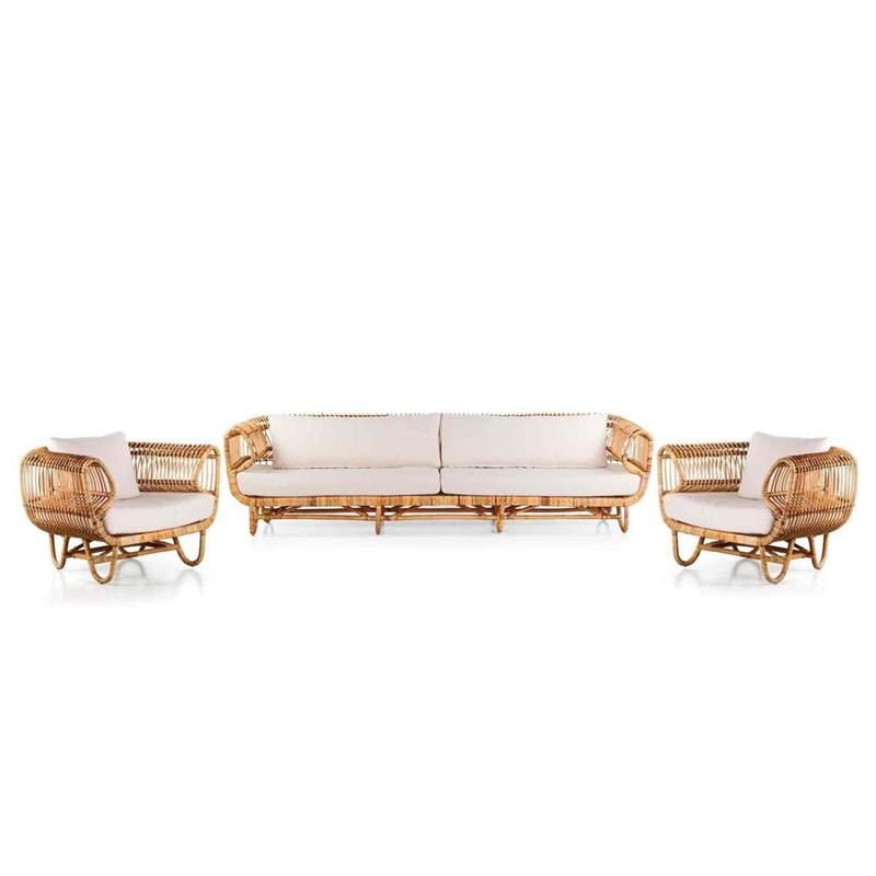 MILES 2 POLTRONE + DIVANO 3/POSTI 280X81X74CM