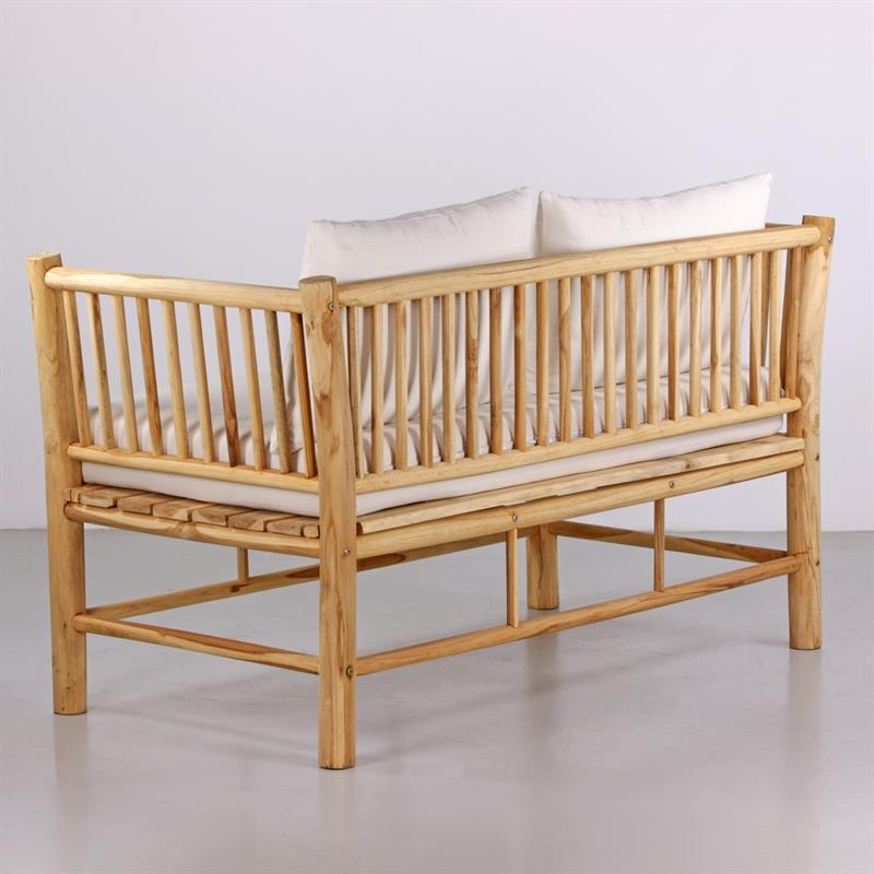 SHEIN DIVANO/2P BEIGE L140XH80XD80 TEAK RICICLATO