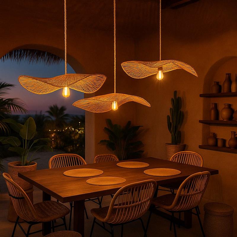 PARALUME SOMBRERO RATTAN 75X75X20