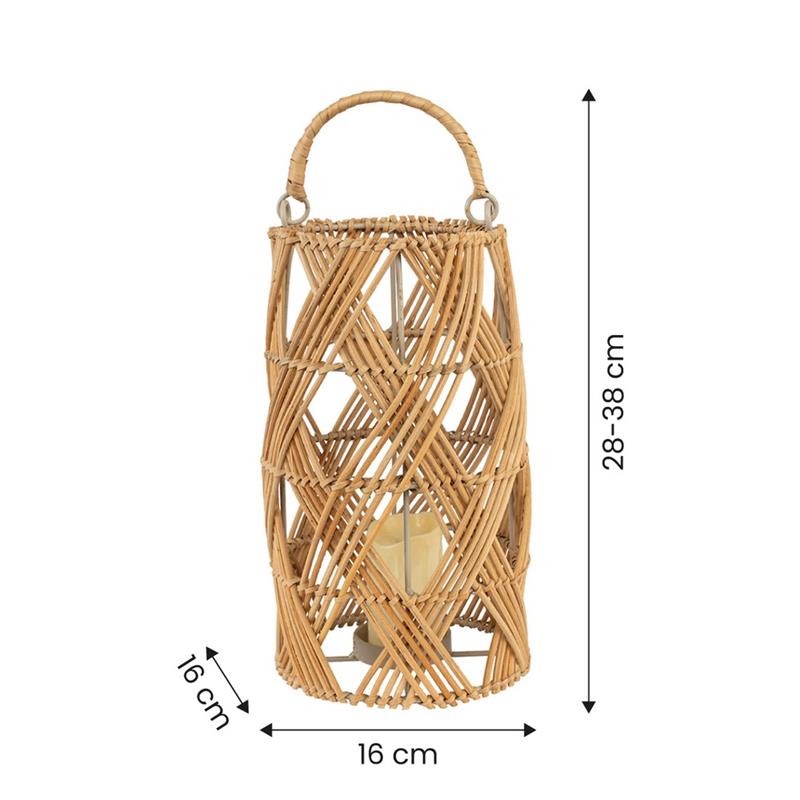 LANTERNA INTRECCIATA RATTAN D16