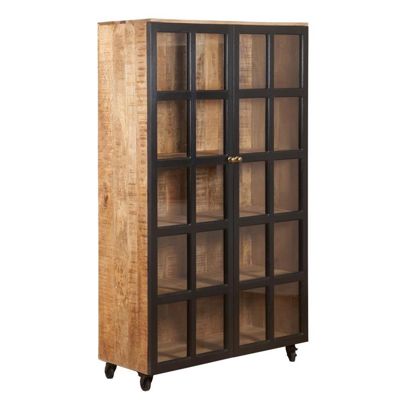 QUADRO CREDENZA MANGO BLACK 120X40X194