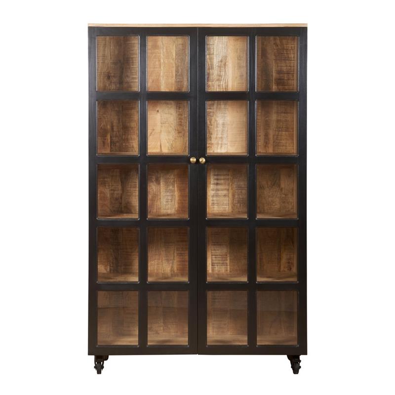 QUADRO CREDENZA MANGO BLACK 120X40X194