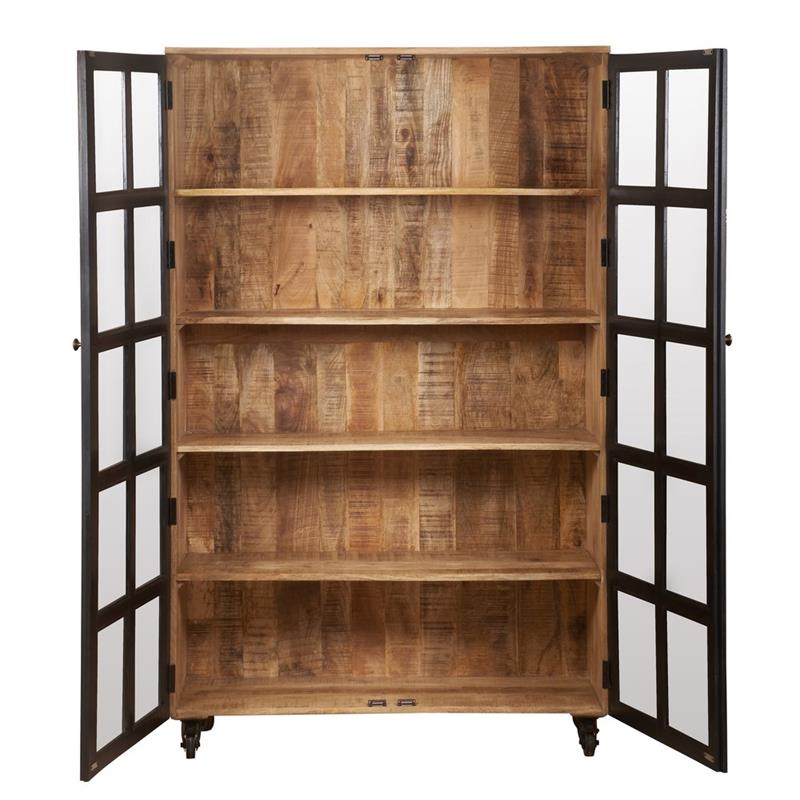 QUADRO CREDENZA MANGO BLACK 120X40X194