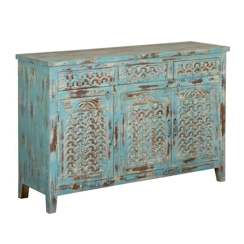 CREDENZA ORIENTALE LEGNO DI MANGO 3/A 3/C 132X42X90 CM