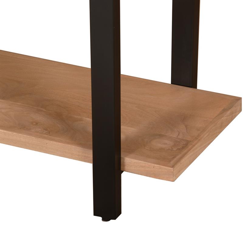 ACHILLE LIBRERIA 5/RIPIANI ACACIA METALLO NERO 102X34X180CM