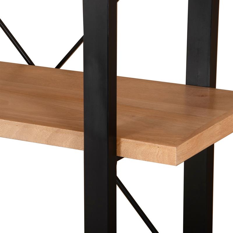 ACHILLE LIBRERIA 5/RIPIANI ACACIA METALLO NERO 102X34X180CM