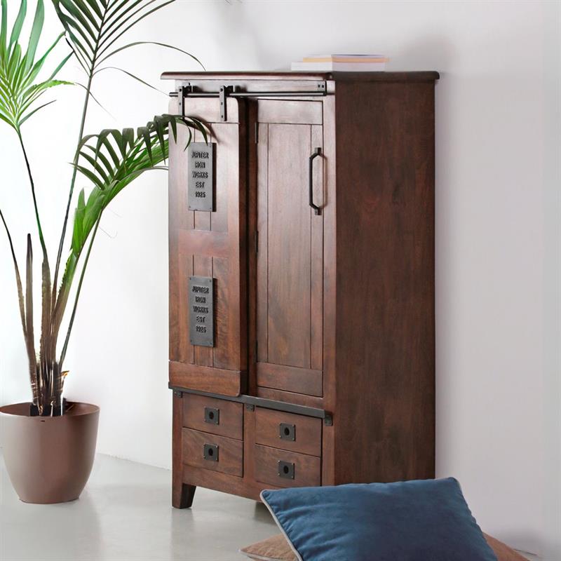 CREDENZA MANGO NOCE NATURAL   40X60X140CM