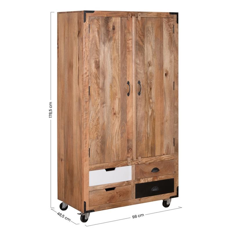 VINERIA MANGO NATURAL 98X48,5X178,5 CM