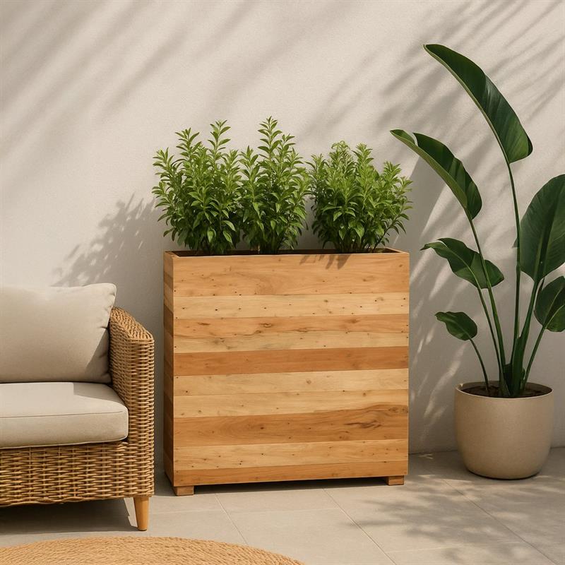 FIORIERA IN LEGNO RICICLATO